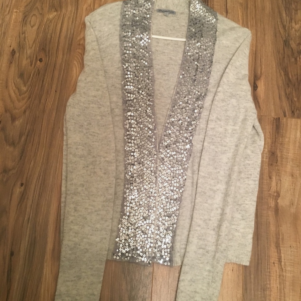 light gray Charlotte Russe cardigan sweater